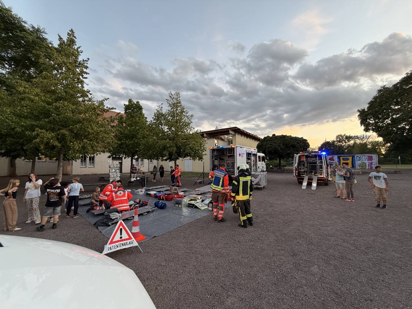 Übung mit Patientenablage